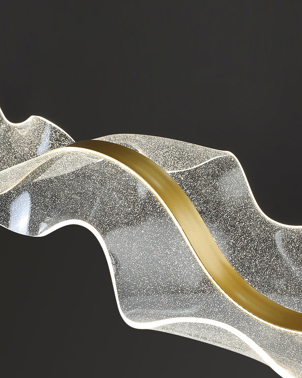 WOW Wave Ribbon Acrylic Chandelier-wow2596