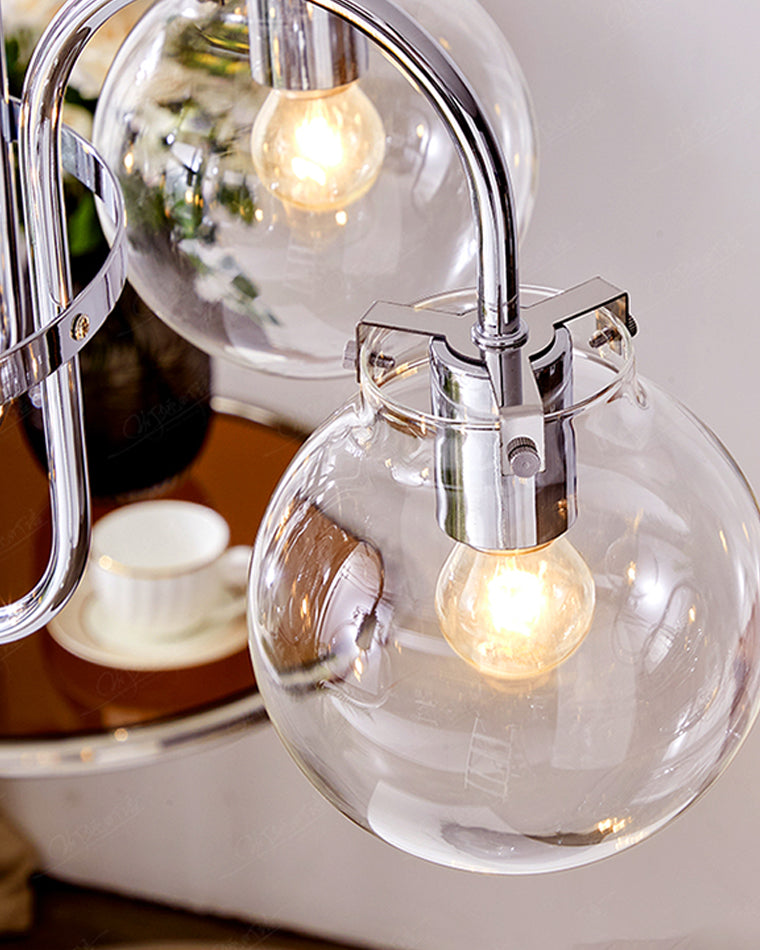 WOW Clear Glass Globe Arm Chandelier-wow2719