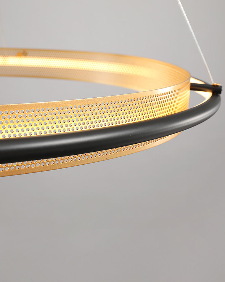 WOW Black and Gold Ring LED Chandelier-wow2119a