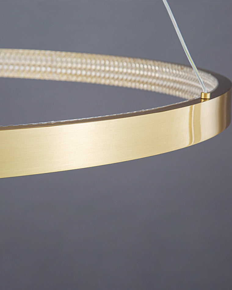 WOW Tiered Circular Led Brass Chandelier-wow2345