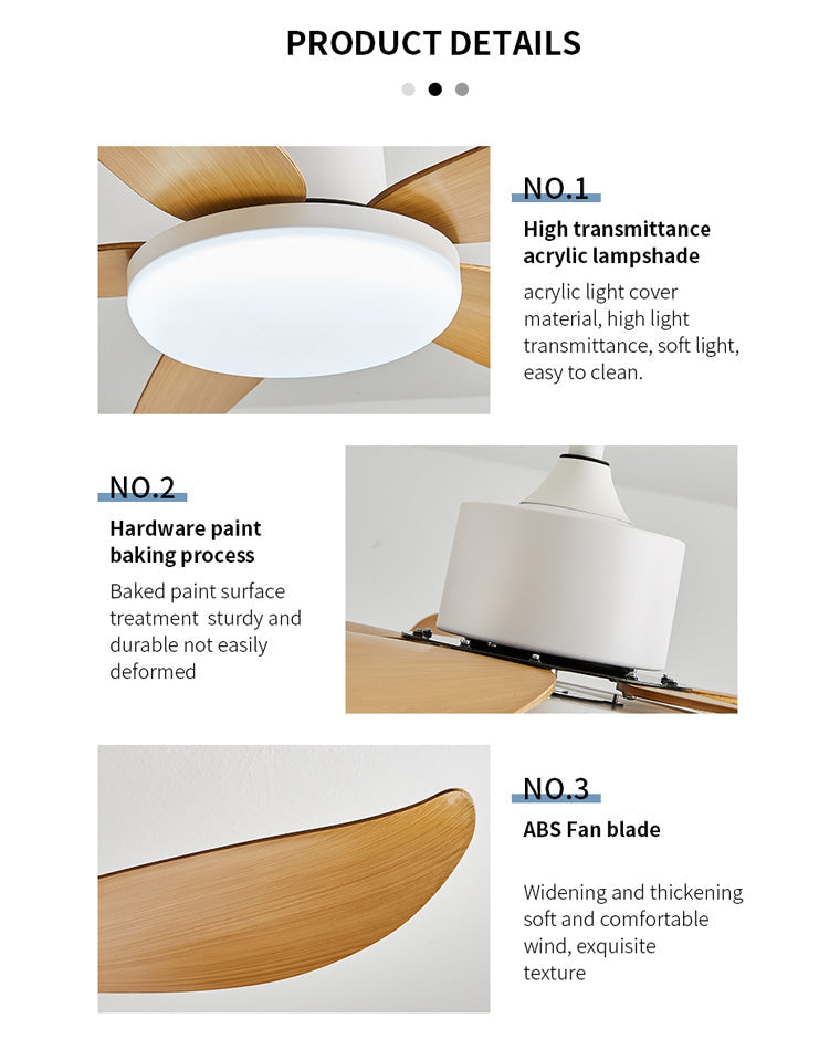 WOW 5 blade Modern Ceiling Fan Lamp-wow5049