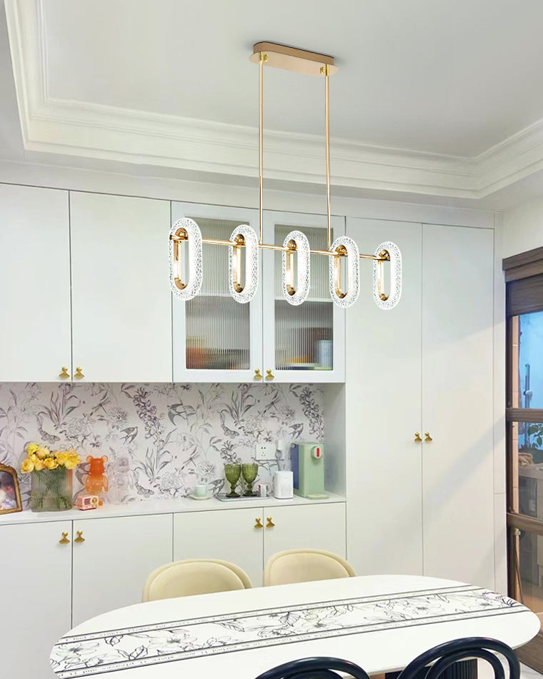 WOW Rose Gold Long Oval Chandelier-wow2402