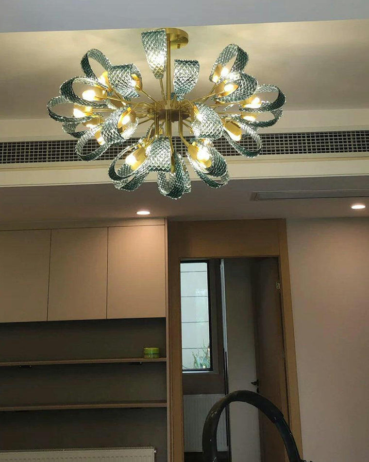 WOW Peacock Art Glass Chandelier-wow2213b