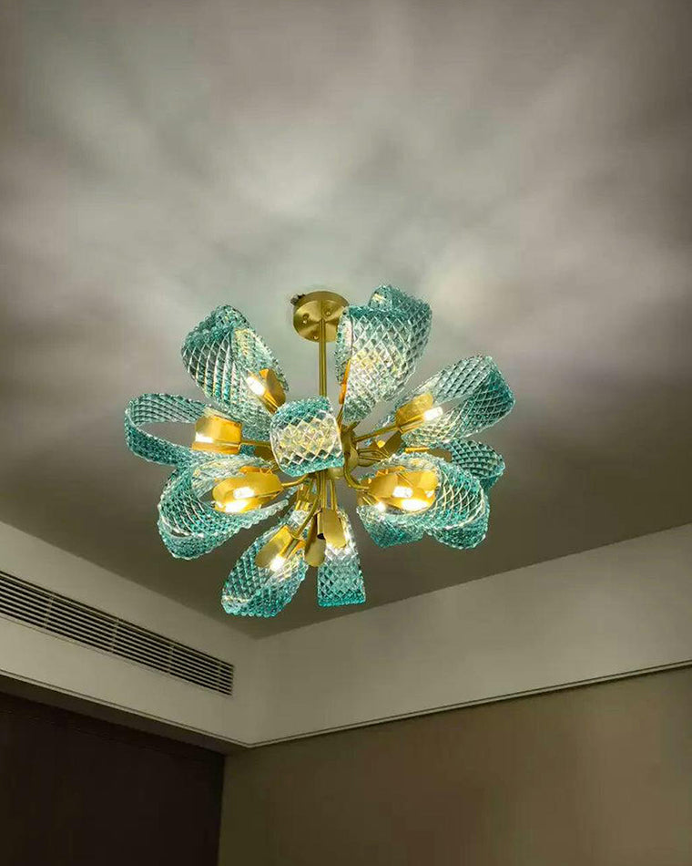WOW Peacock Art Glass Chandelier-wow2213b