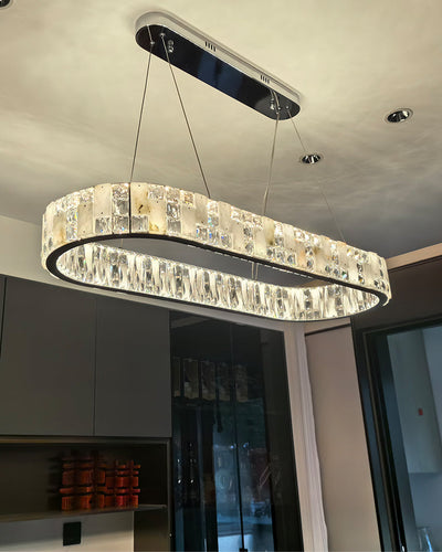 WOW Oval Crystal Alabaster Chandelier-wow2739
