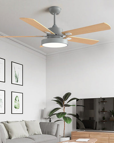 WOW 5 Wood Blade Ceiling Fan Lamp-wow5054
