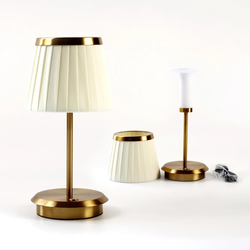 LED Metal Fabric Cordless Table Lamp