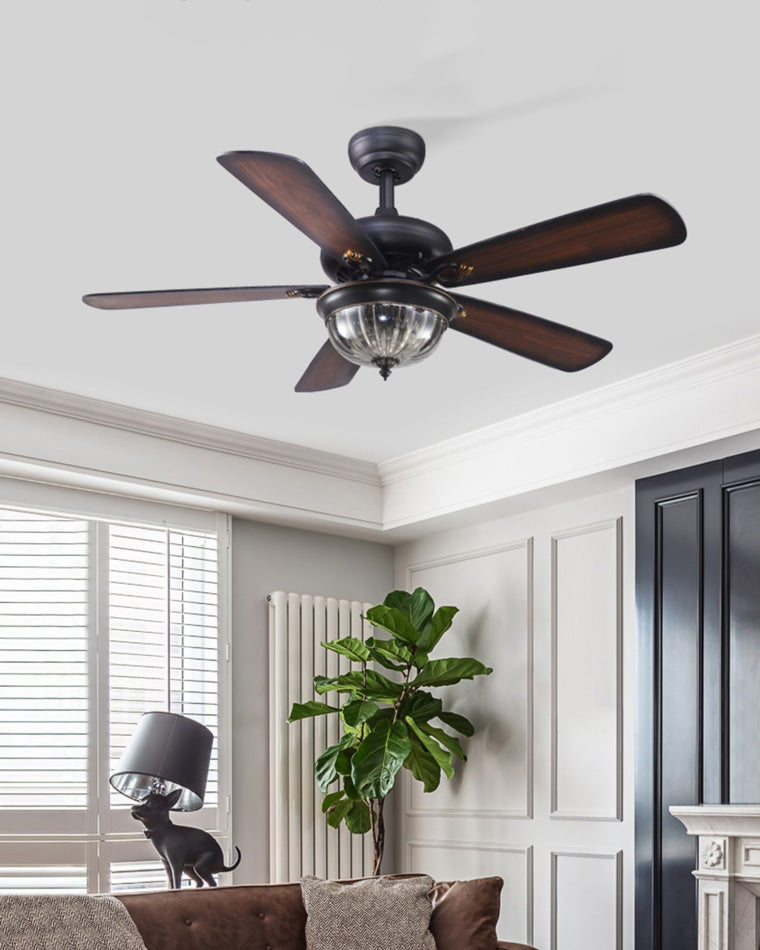 WOW Vintage Wood Ceiling Fan Lamp-wow5011