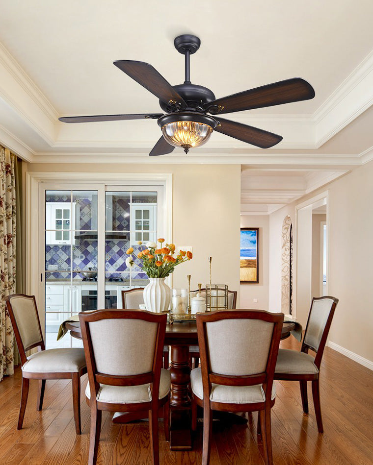 WOW Vintage Wood Ceiling Fan Lamp-wow5011