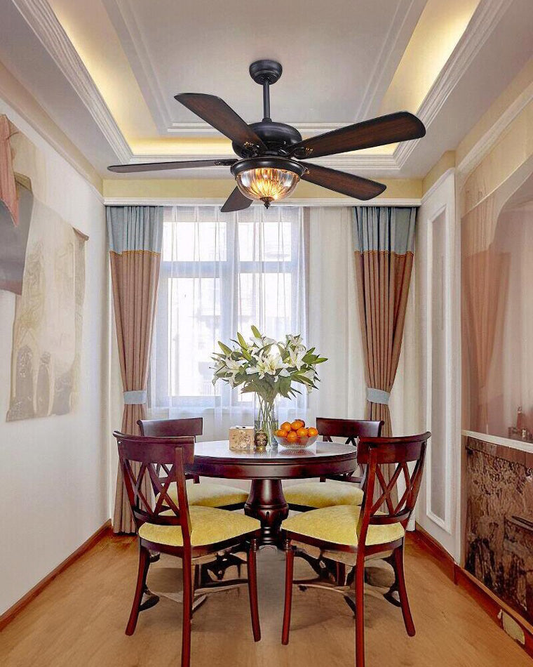 WOW Vintage Wood Ceiling Fan Lamp-wow5011