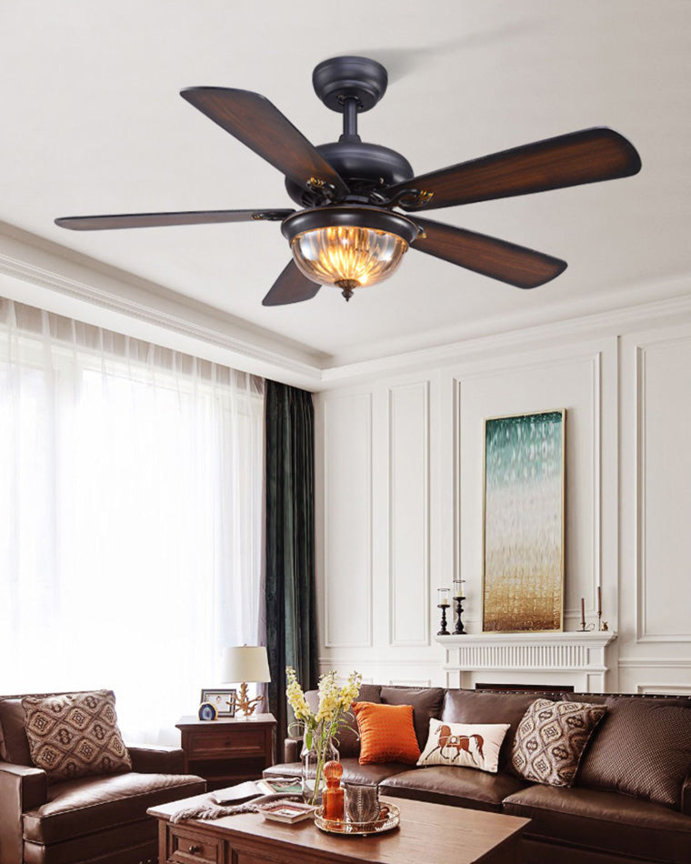 WOW Vintage Wood Ceiling Fan Lamp-wow5011