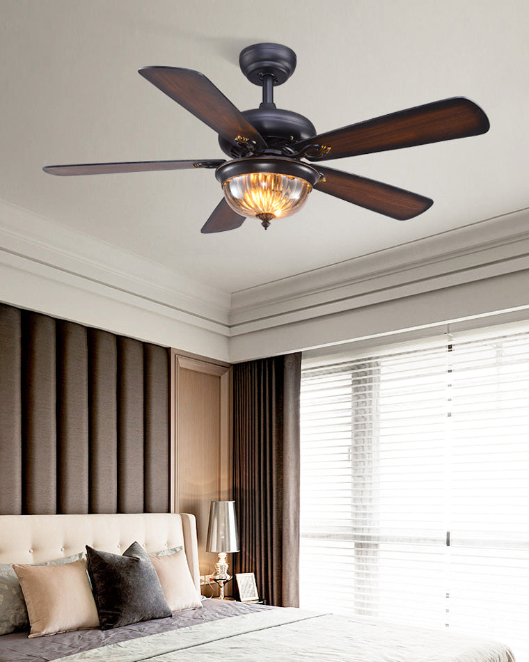 WOW Vintage Wood Ceiling Fan Lamp-wow5011