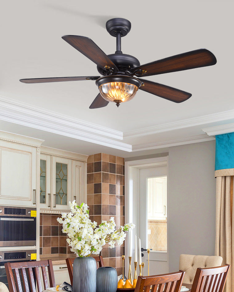 WOW Vintage Wood Ceiling Fan Lamp-wow5011