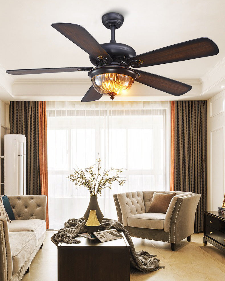 WOW Vintage Wood Ceiling Fan Lamp-wow5011