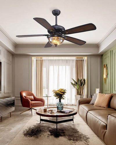 WOW Vintage Wood Ceiling Fan Lamp-wow5011