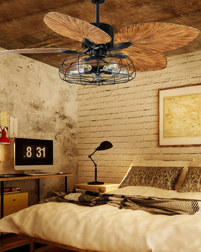 WOW 52in Industrial Tropical Ceiling Fan Chandelier-wow5021