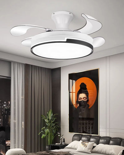 WOW Modern Retractable Ceiling Fan Lamp-wow5029