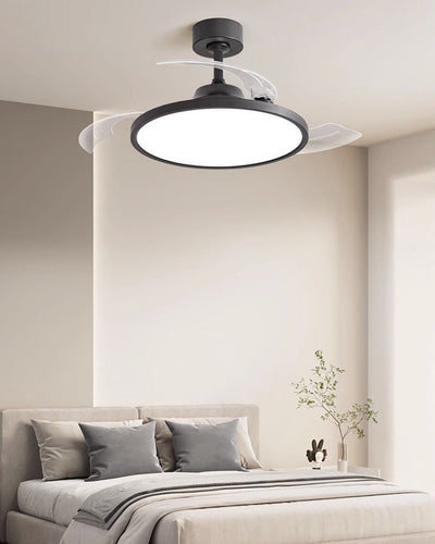 WOW White Retractable Ceiling Fan Lamp-wow5035