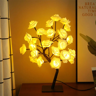 Creative LED Rose Tree Table Lamp