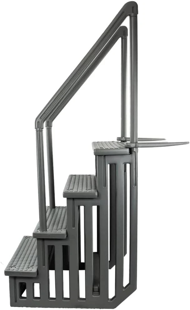 Select Anti-Slip in-Pool Steps | Gray | for Above Ground Swimming Pools | Can Mount to Decks 48