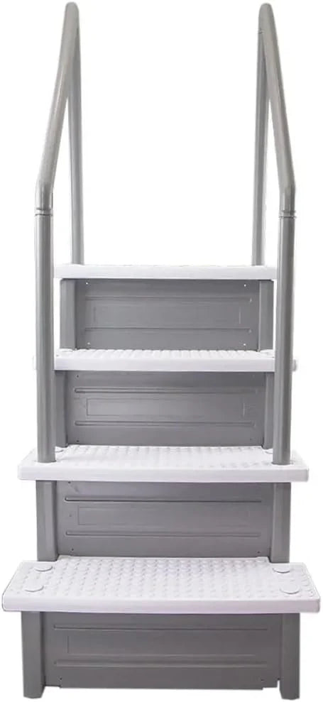 Select Anti-Slip in-Pool Steps | Gray | for Above Ground Swimming Pools | Can Mount to Decks 48