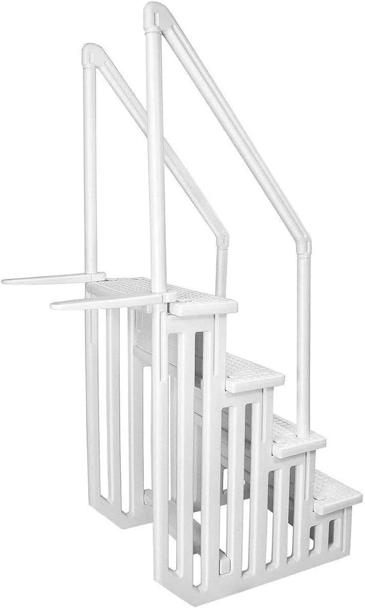 Select Anti-Slip in-Pool Steps | Gray | for Above Ground Swimming Pools | Can Mount to Decks 48