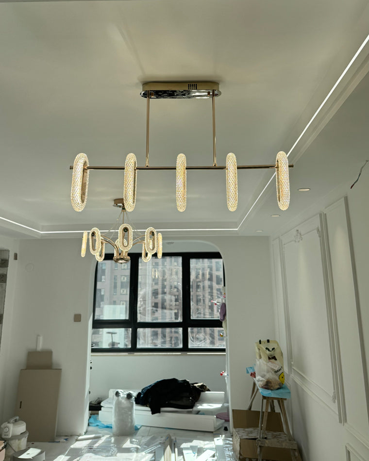 WOW Rose Gold Long Oval Chandelier-wow2402