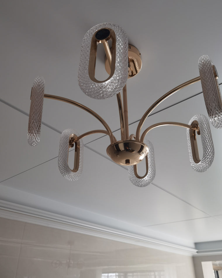 WOW Rose Gold Long Oval Chandelier-wow2402