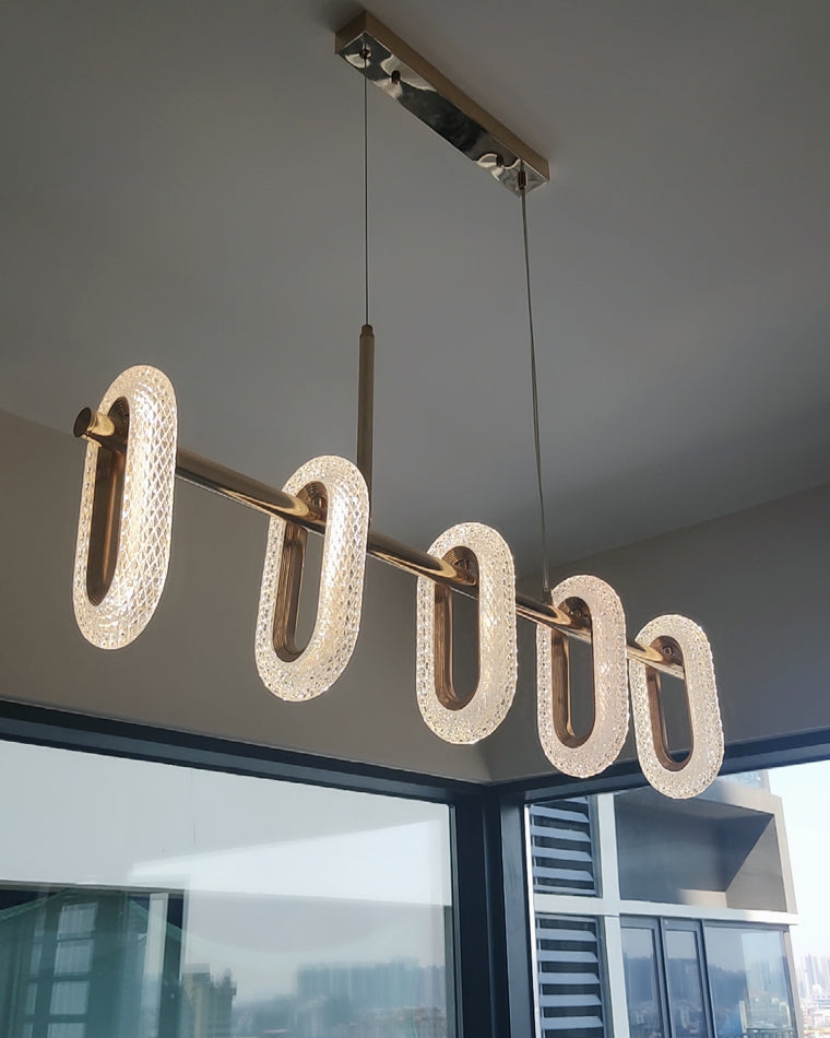 WOW Rose Gold Long Oval Chandelier-wow2402