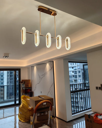 WOW Rose Gold Long Oval Chandelier-wow2402