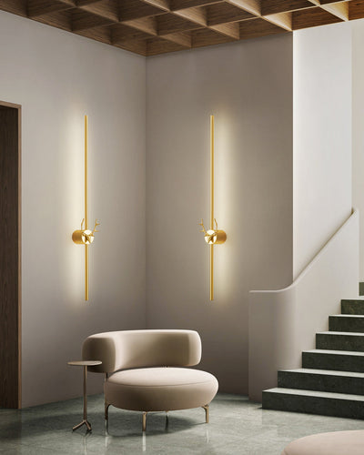 WOW Long Bar Wall Sconce with Antler -WOW6019