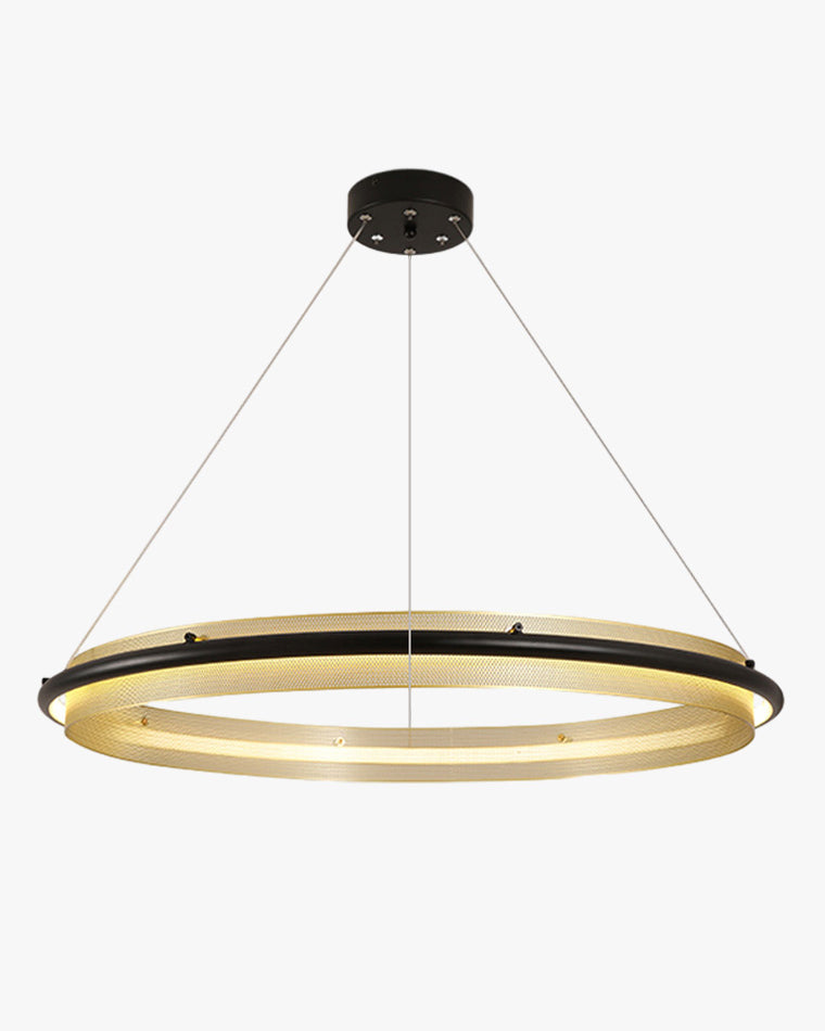 WOW Black and Gold Ring LED Chandelier-wow2119a