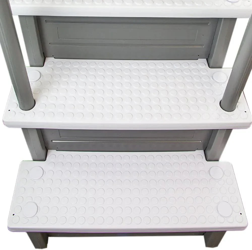Select Anti-Slip in-Pool Steps | Gray | for Above Ground Swimming Pools | Can Mount to Decks 48
