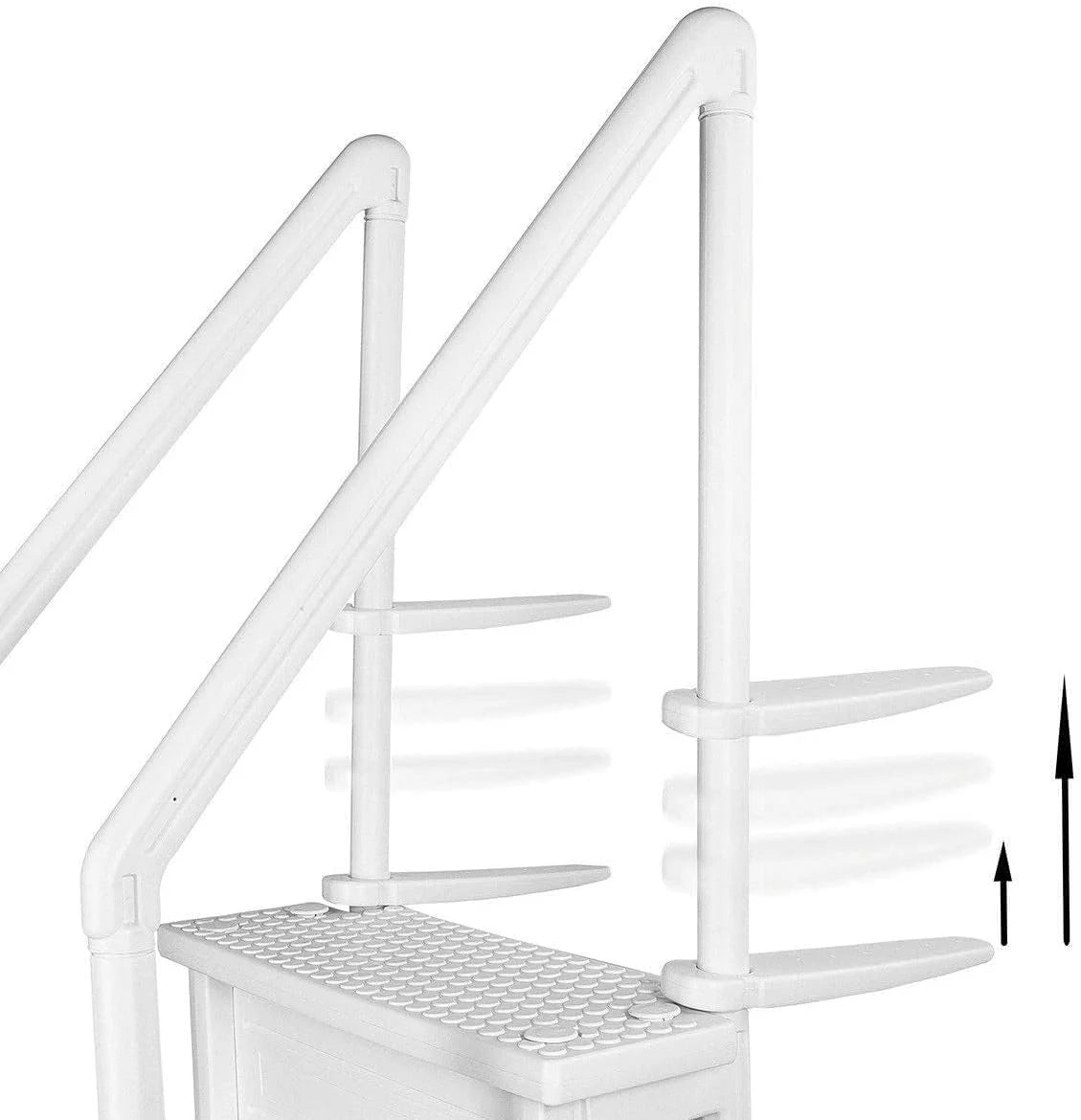 Select Anti-Slip in-Pool Steps | Gray | for Above Ground Swimming Pools | Can Mount to Decks 48