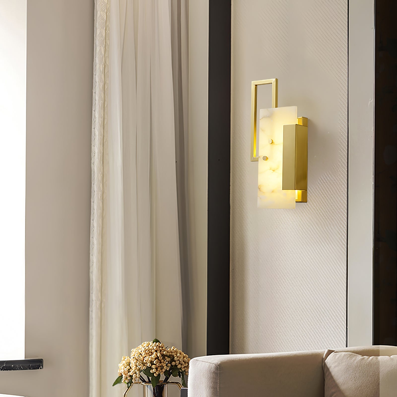 WOW Althea Alabaster Wall Sconce