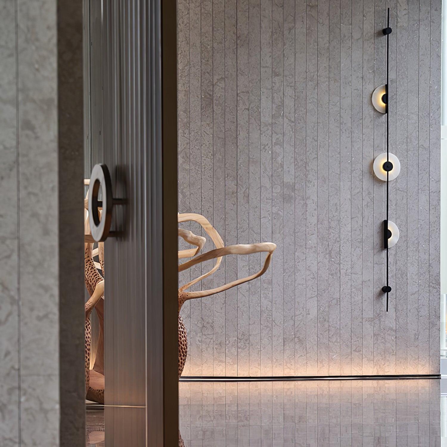 WOW Alabaster Vertical Plug-in Wall Sconce