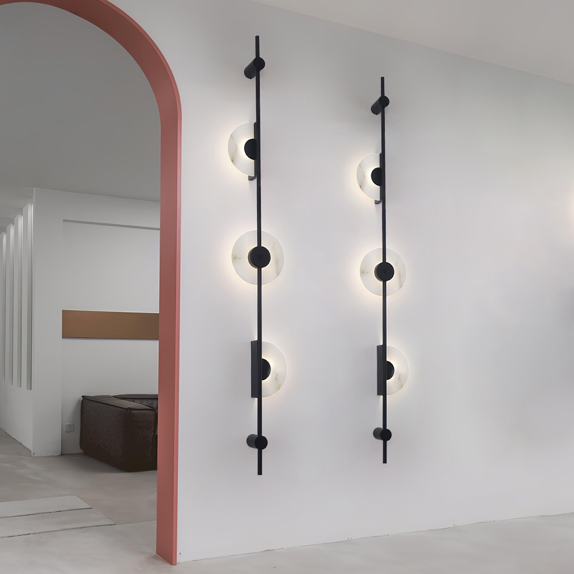 WOW Alabaster Vertical Plug-in Wall Sconce