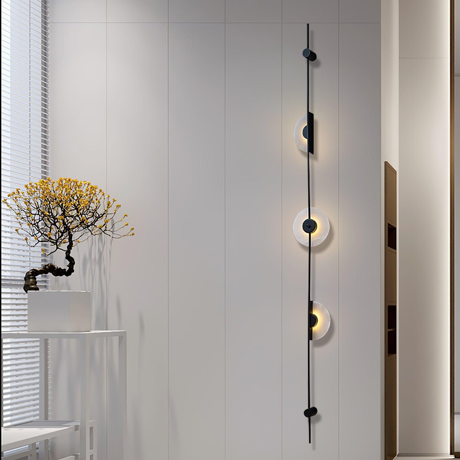 WOW Alabaster Vertical Plug-in Wall Sconce