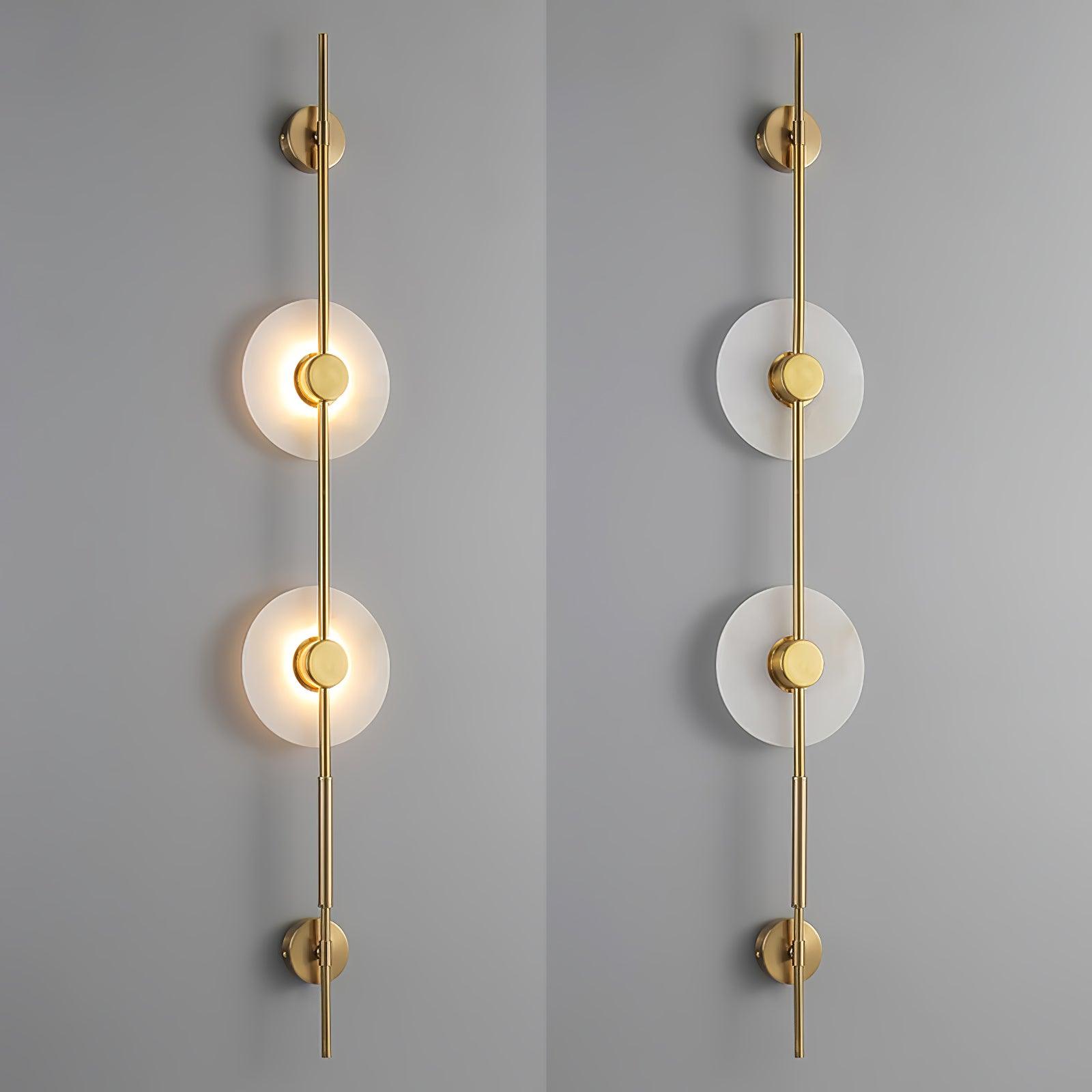 WOW Alabaster Vertical Plug-in Wall Sconce