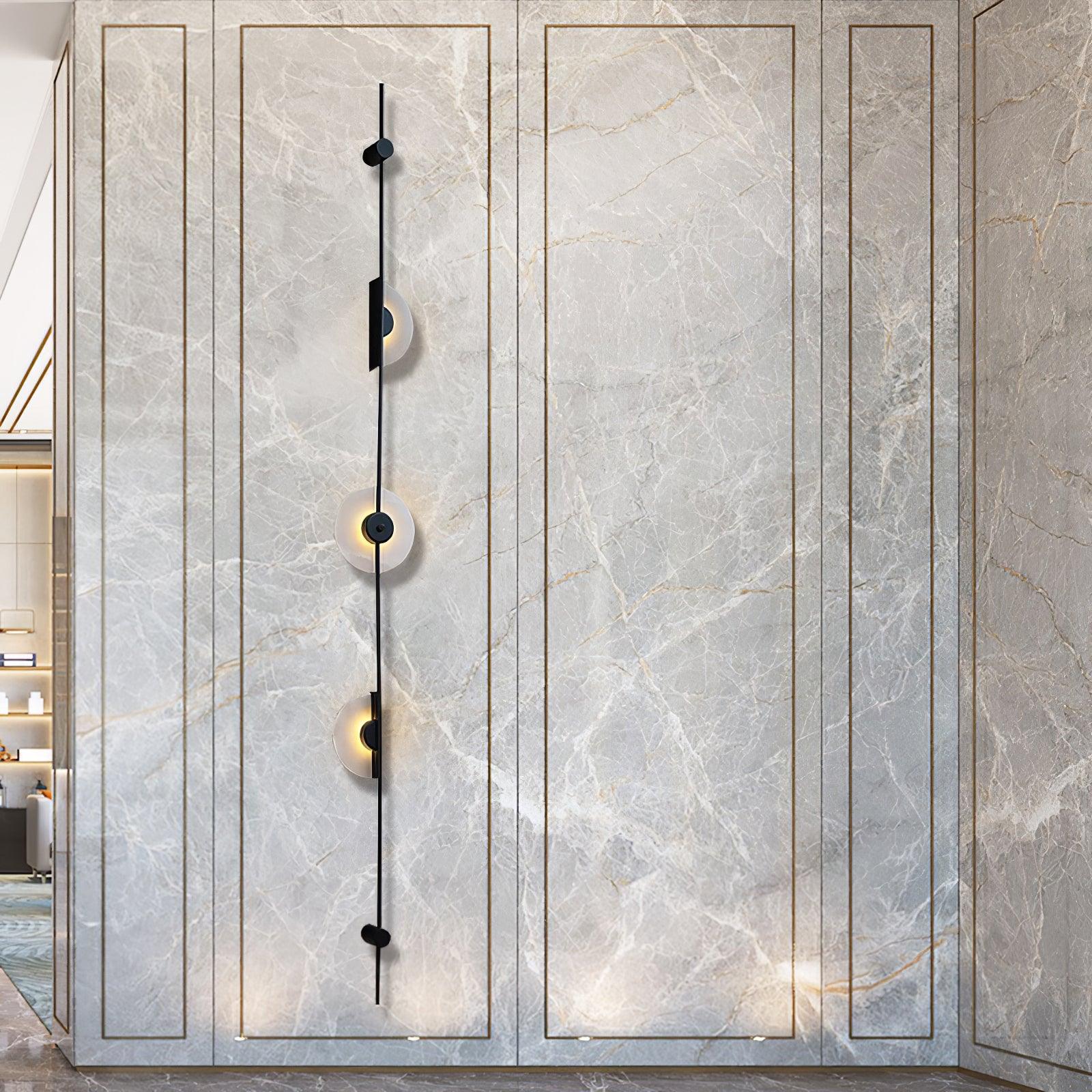 WOW Alabaster Vertical Plug-in Wall Sconce
