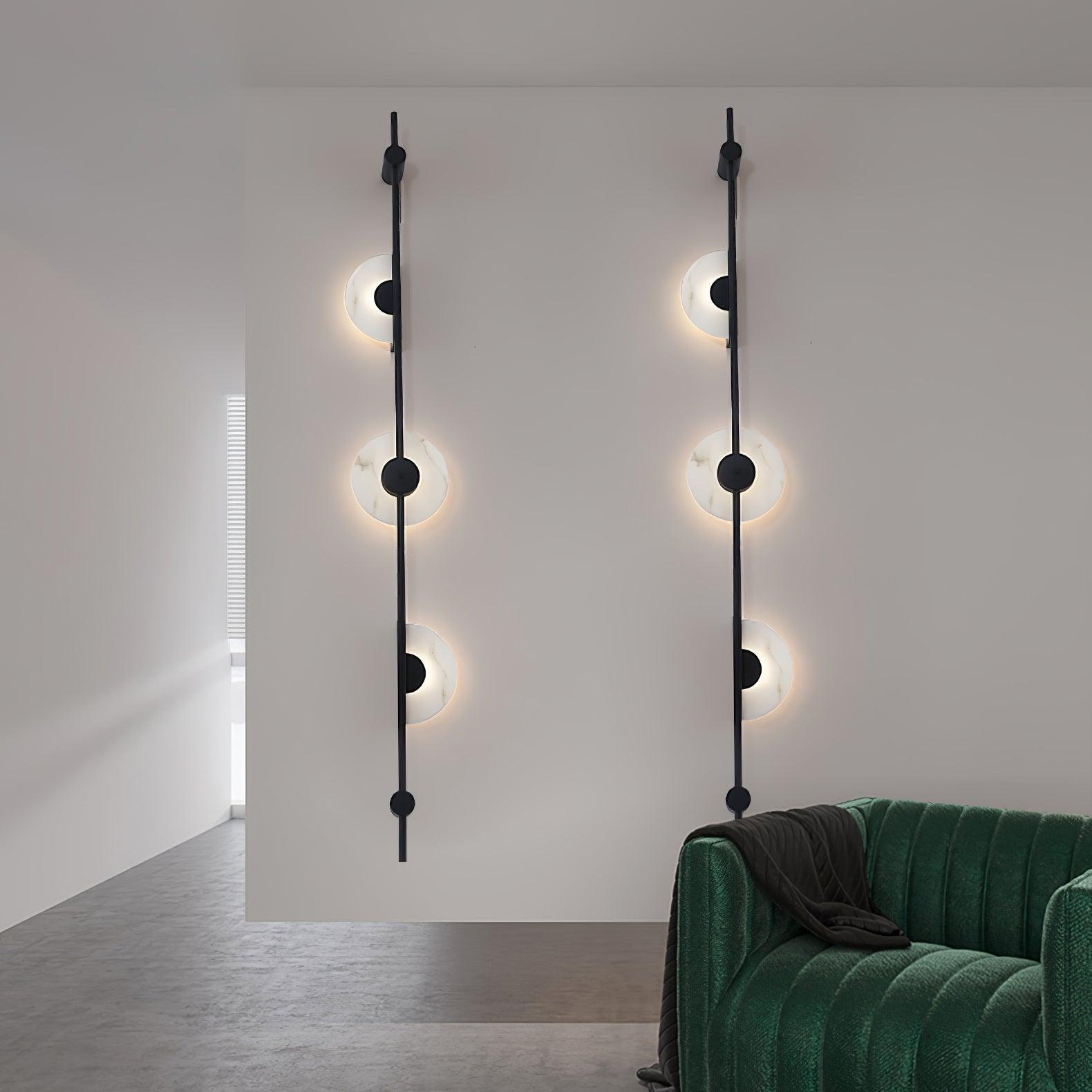 WOW Alabaster Vertical Plug-in Wall Sconce