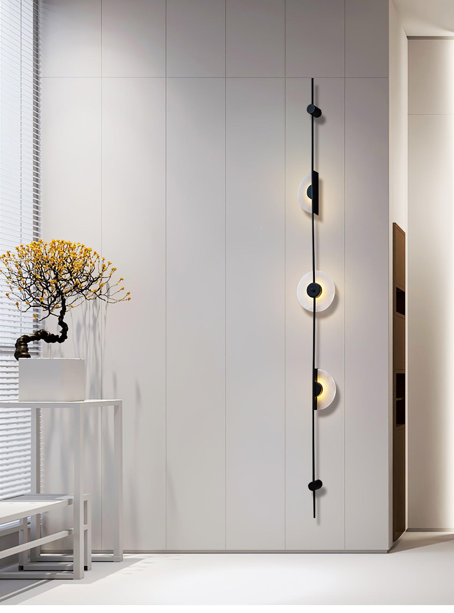 WOW Alabaster Vertical Plug-in Wall Sconce