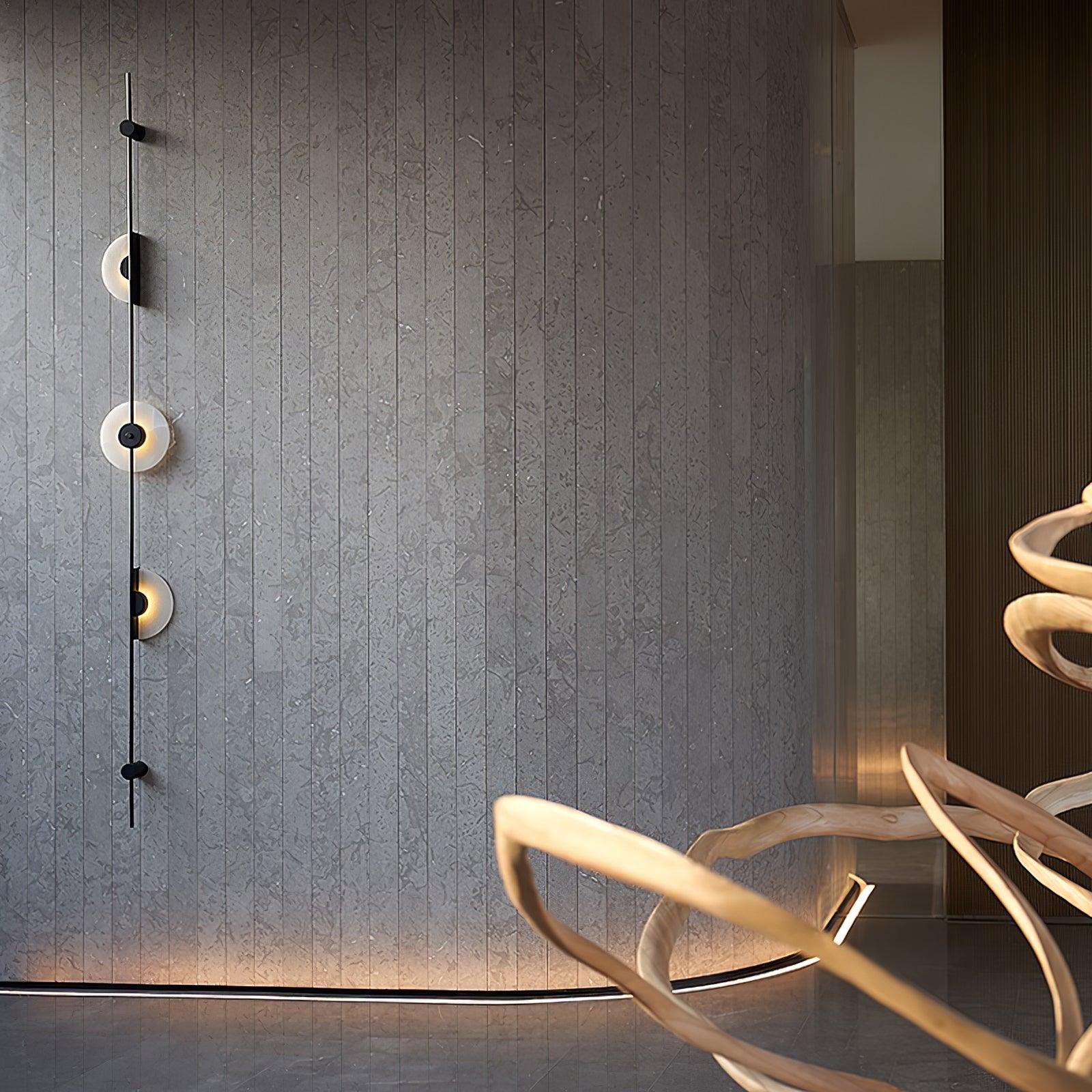 WOW Alabaster Vertical Plug-in Wall Sconce