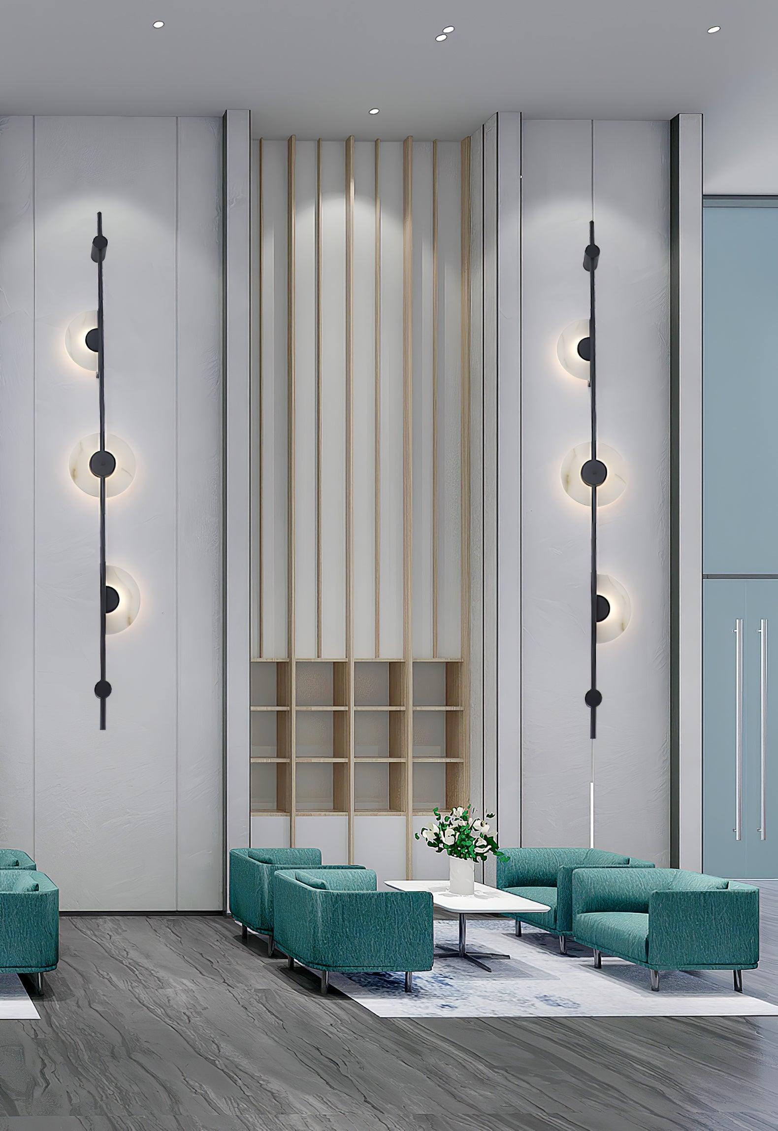 WOW Alabaster Vertical Plug-in Wall Sconce