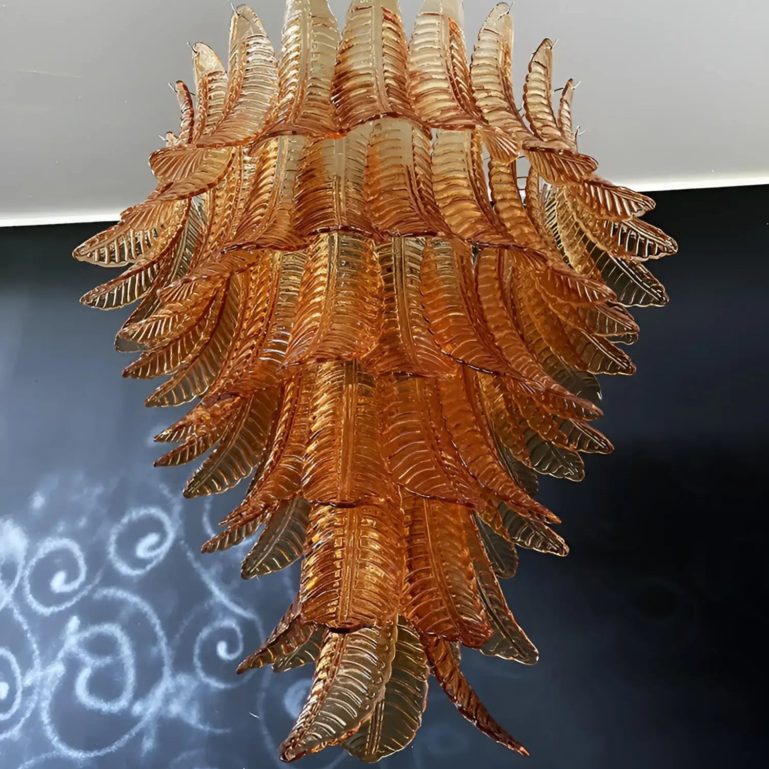 WOW Amber Leaf Cascade Gorgeous Chandelier-Wow1103