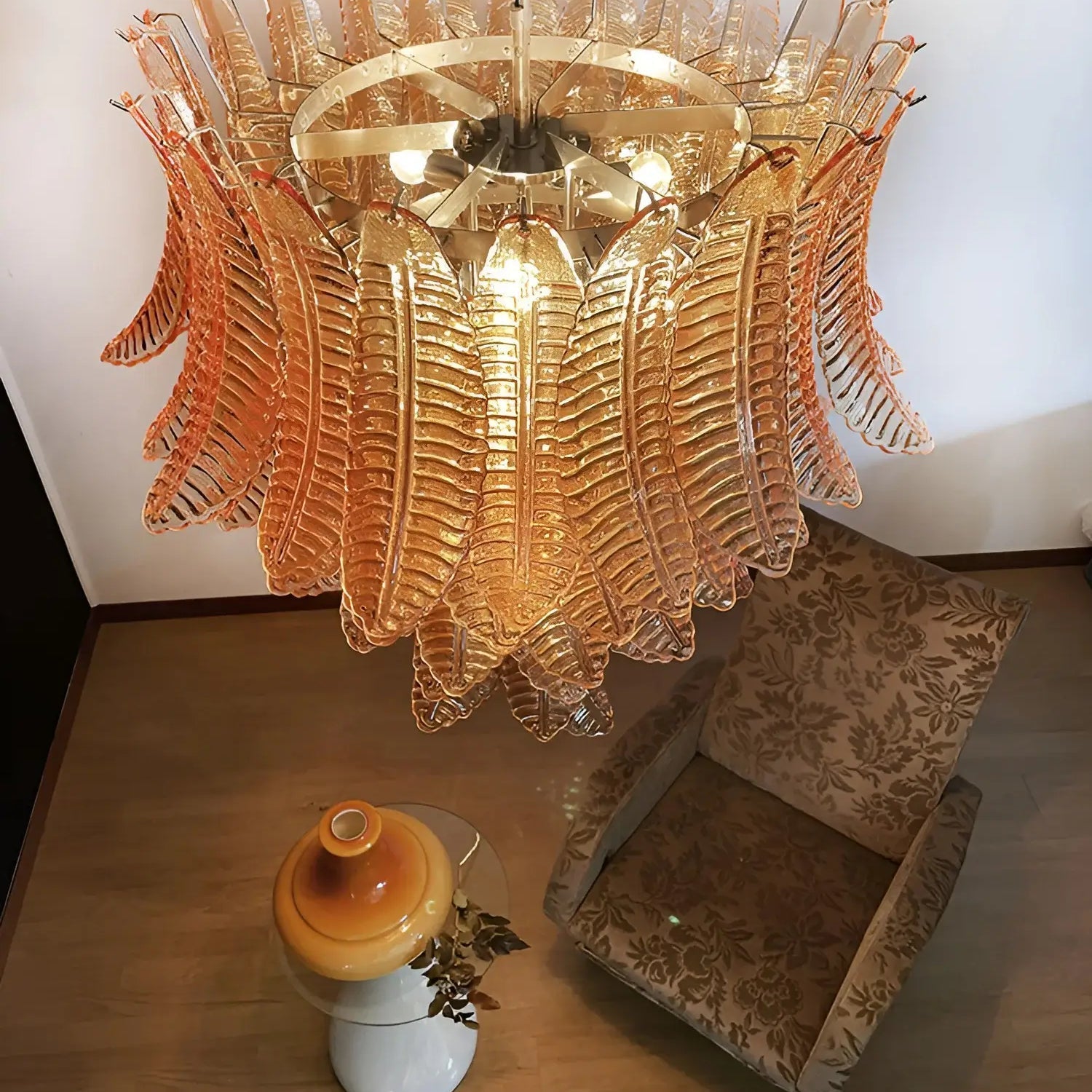 WOW Amber Leaf Cascade Gorgeous Chandelier-Wow1103