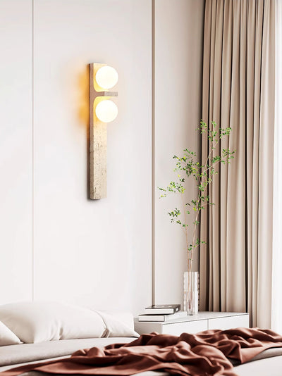 WOW Asymmetrical Travertine Wall Sconce