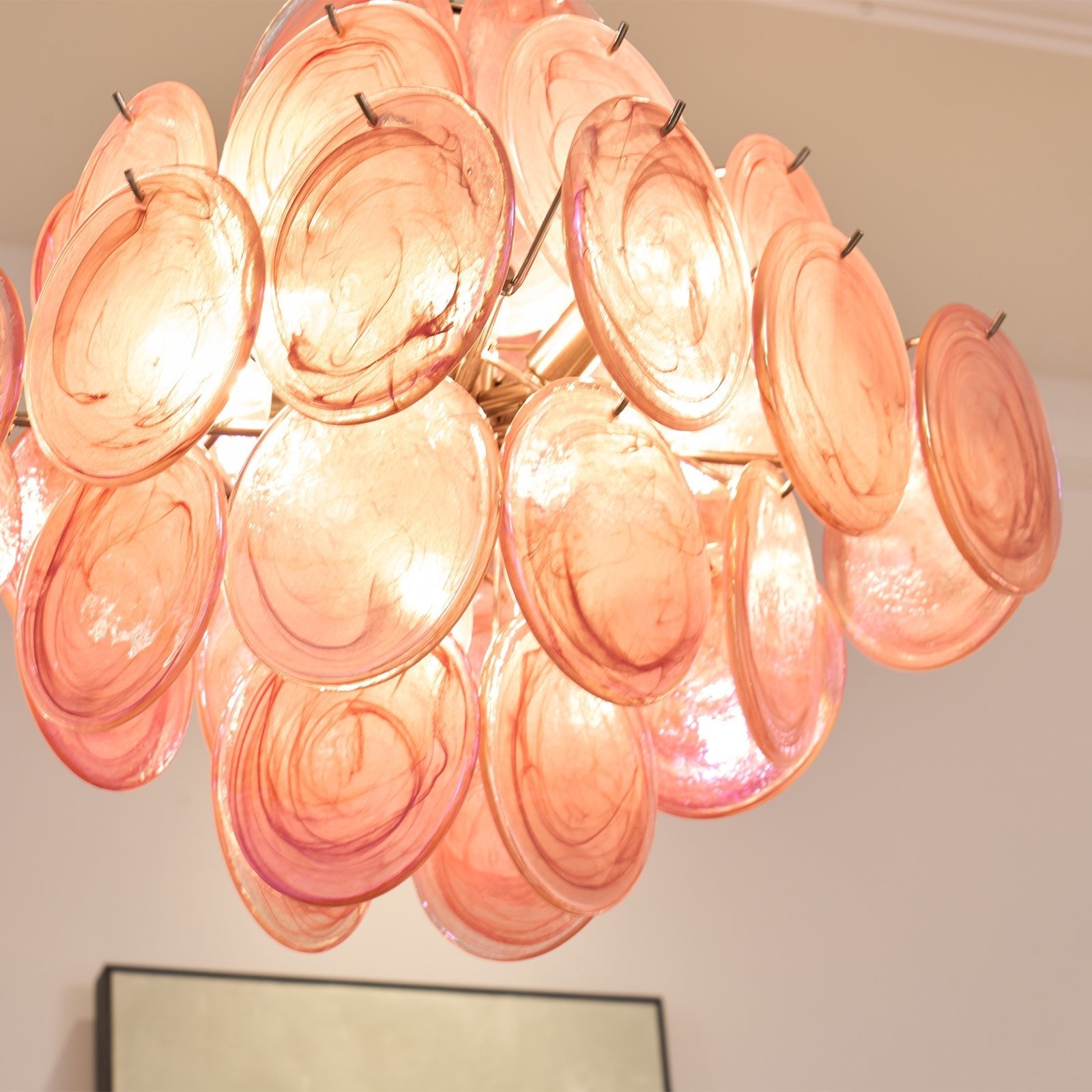 WOW Aurelia Pink Murano Glass Gorgeous Chandelier-WOW5240