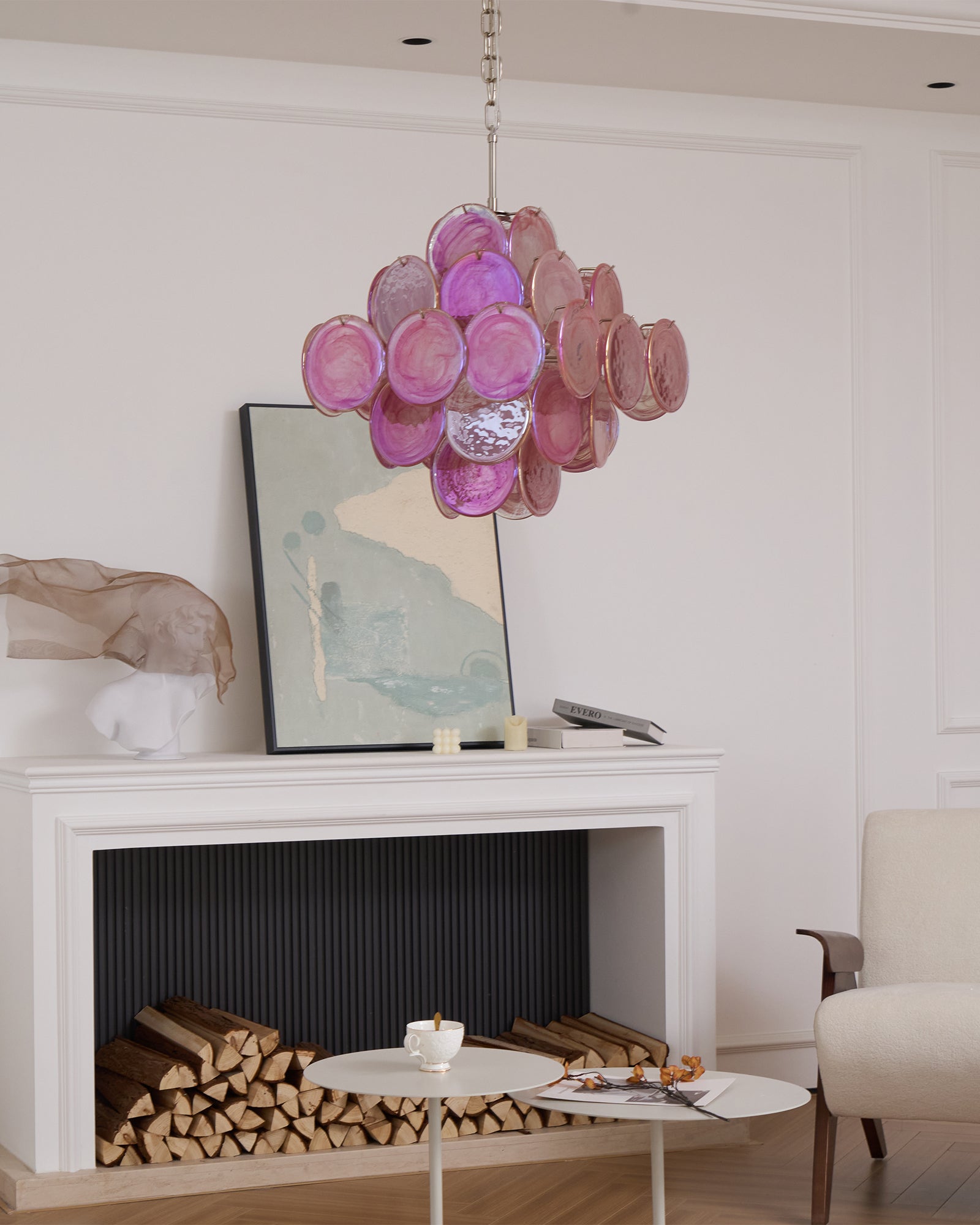 WOW Aurelia Pink Murano Glass Gorgeous Chandelier-WOW5240