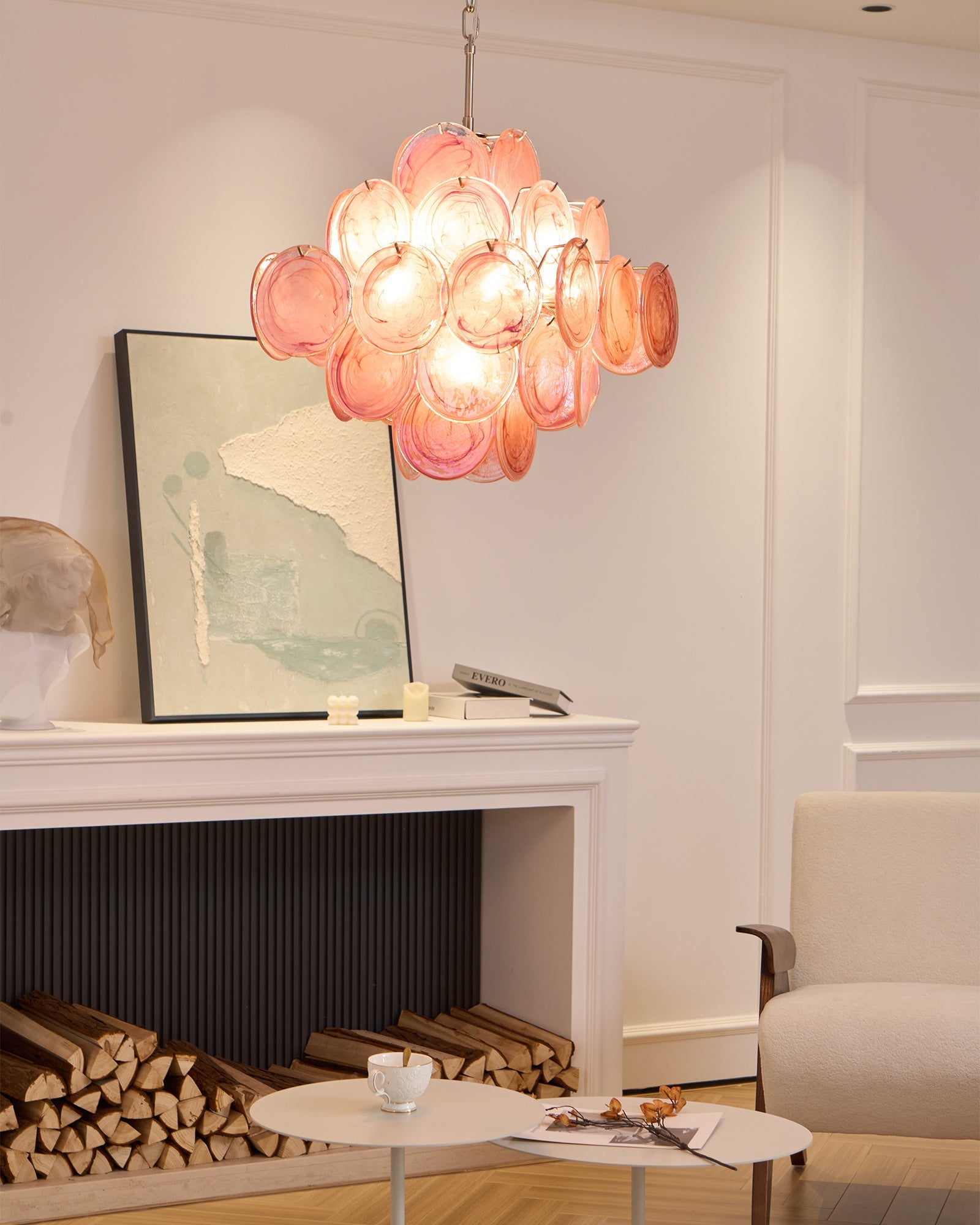 WOW Aurelia Pink Murano Glass Gorgeous Chandelier-WOW5240